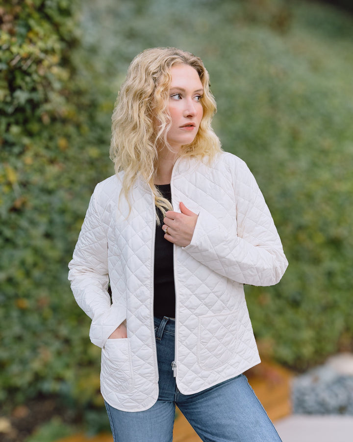 Ilse Jacobsen | Art 27 Quilted Jacket | Milk Creme - pirkko. ILSE JACOBSEN