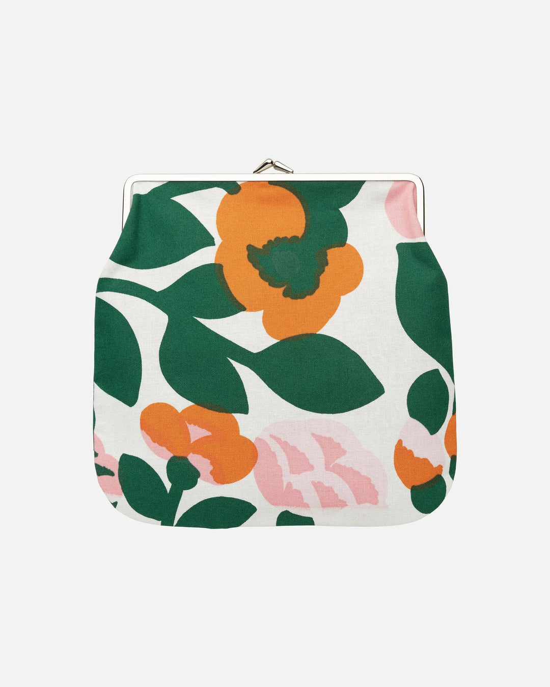 Iso Kukkaro Pieni Green Green Bag | White Pink Multi - pirkko. Marimekko