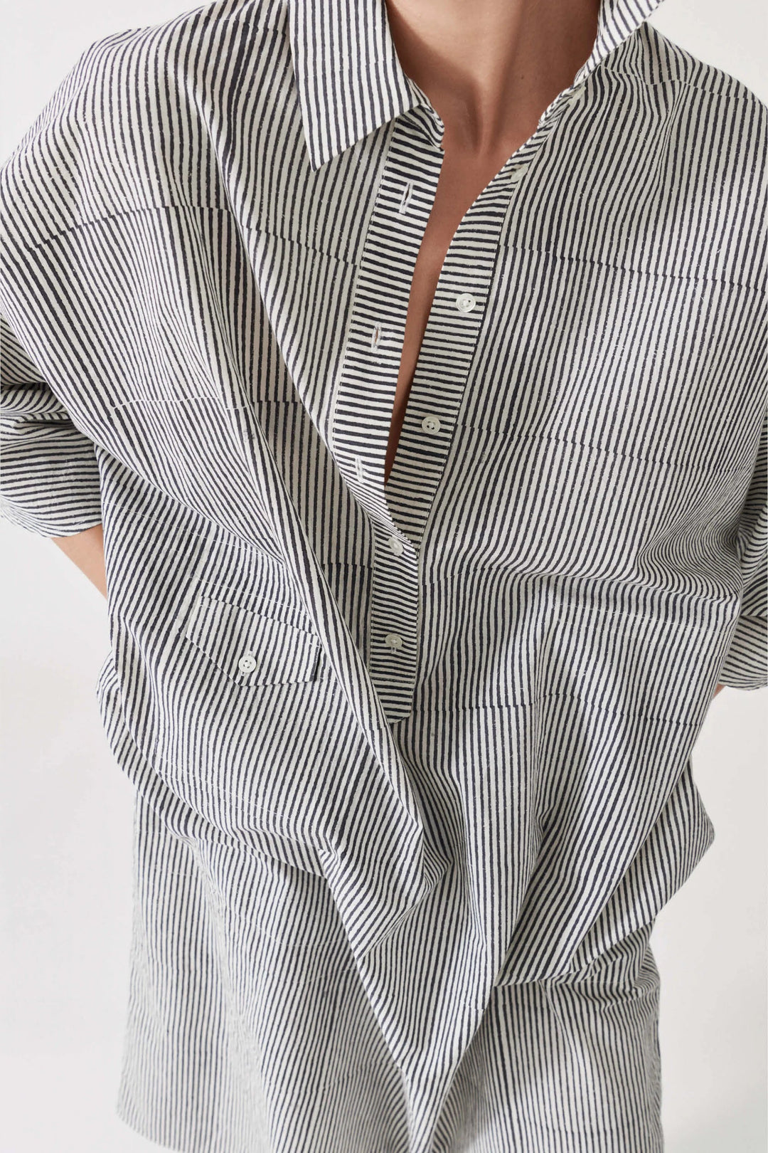 Jan M Minna Blockprint Cotton Shirtdress - pirkko. Jan Machenhauer