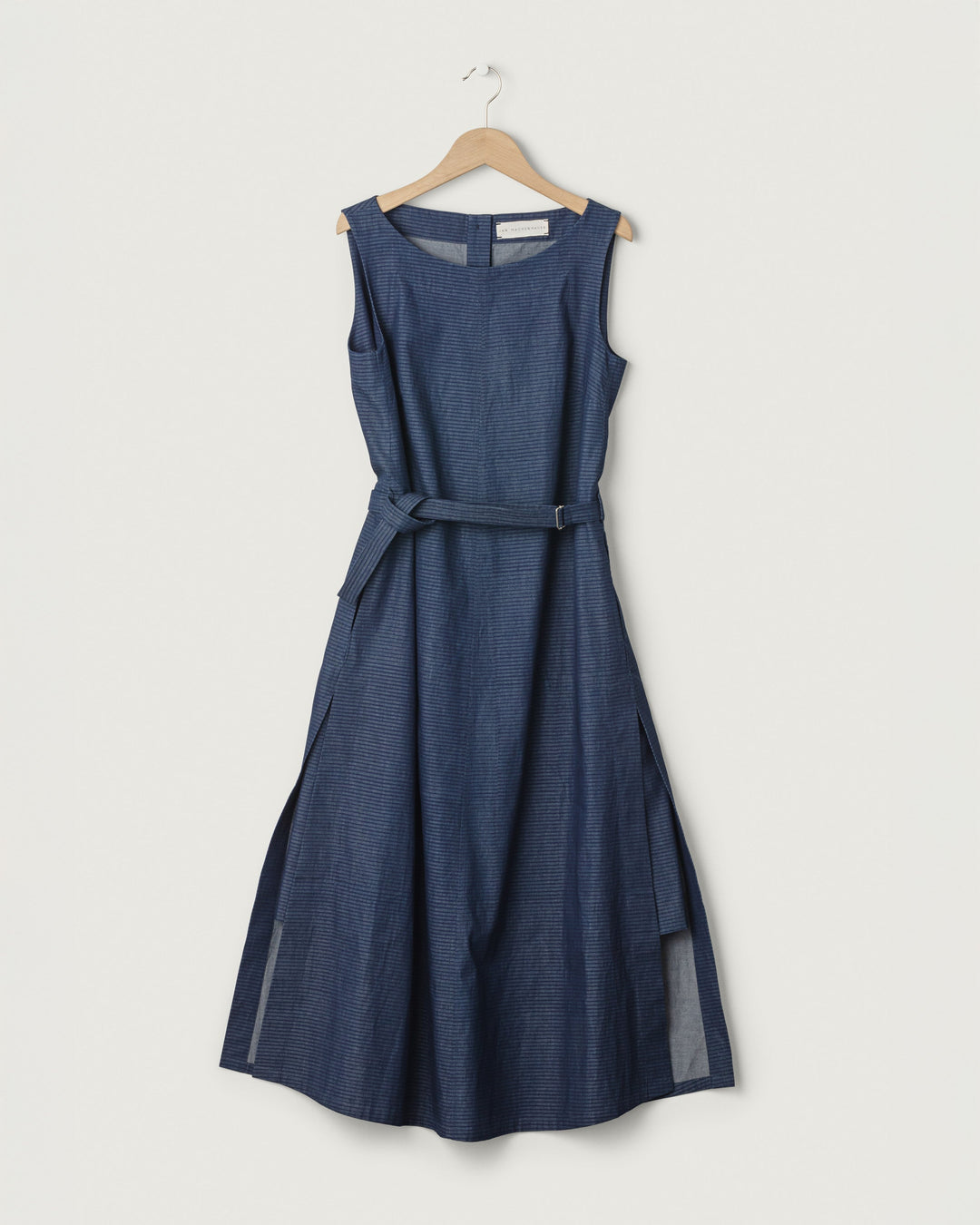 Jan Machenhauer | Block Print Denim Stripe Sleeveless Dress - pirkko. Jan Machenhauer