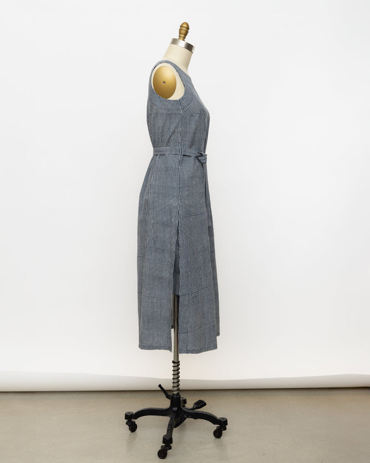 Jan Machenhauer | Cotton Cambric Block Sleeveless Dress - pirkko. Jan Machenhauer