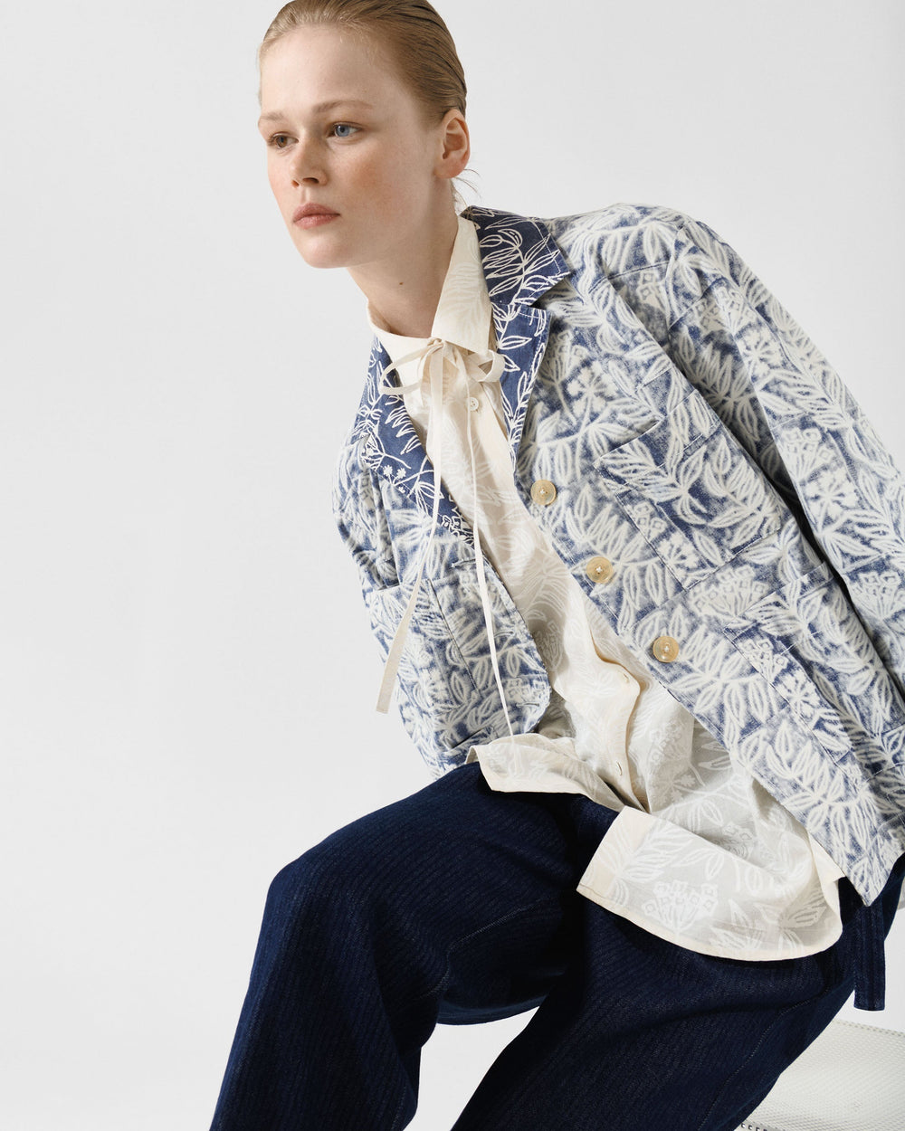 Jan Machenhauer | Floral Block Print Cotton Jacket - pirkko. Jan Machenhauer