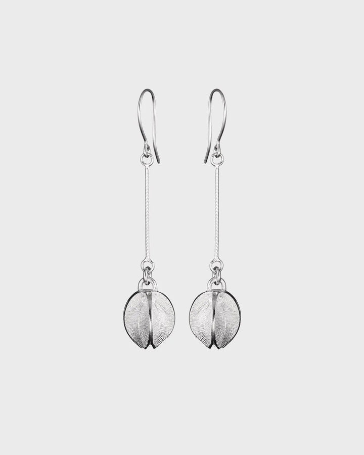Kalevala Silver Snow Flower Earrings, Long - pirkko. JEWELRY