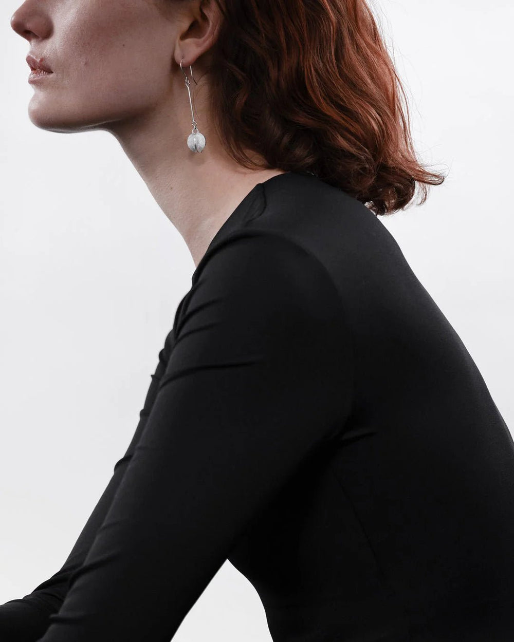 Kalevala Silver Snow Flower Earrings, Long - pirkko. JEWELRY