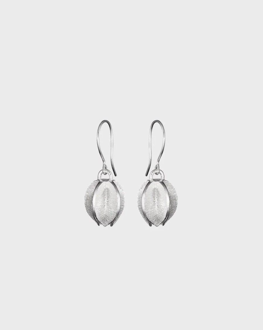 Kalevala Silver Snow Flower Earrings, Short - pirkko. JEWELRY