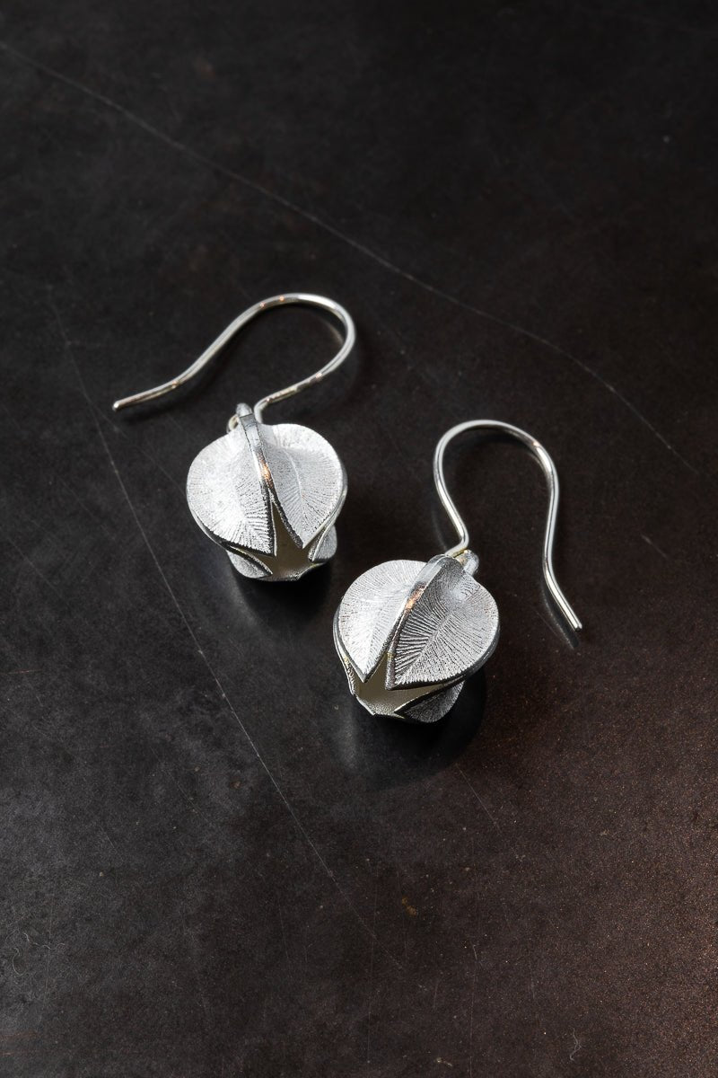Kalevala Silver Snow Flower Earrings, Short - pirkko. JEWELRY
