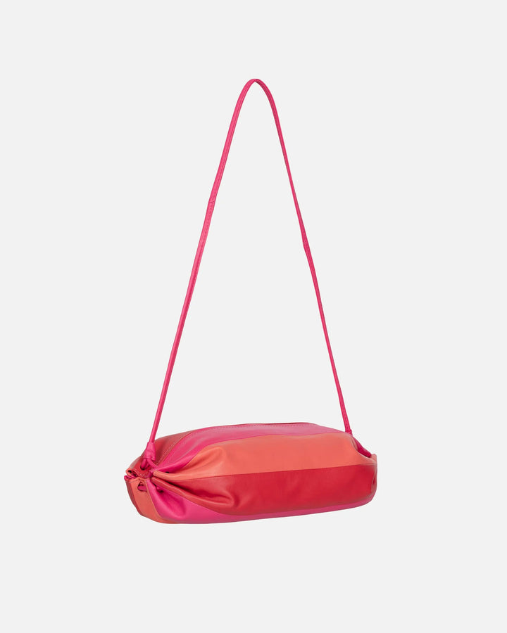 Karla Leather Shoulder Bag | Pink/Red/Orange - pirkko. Marimekko