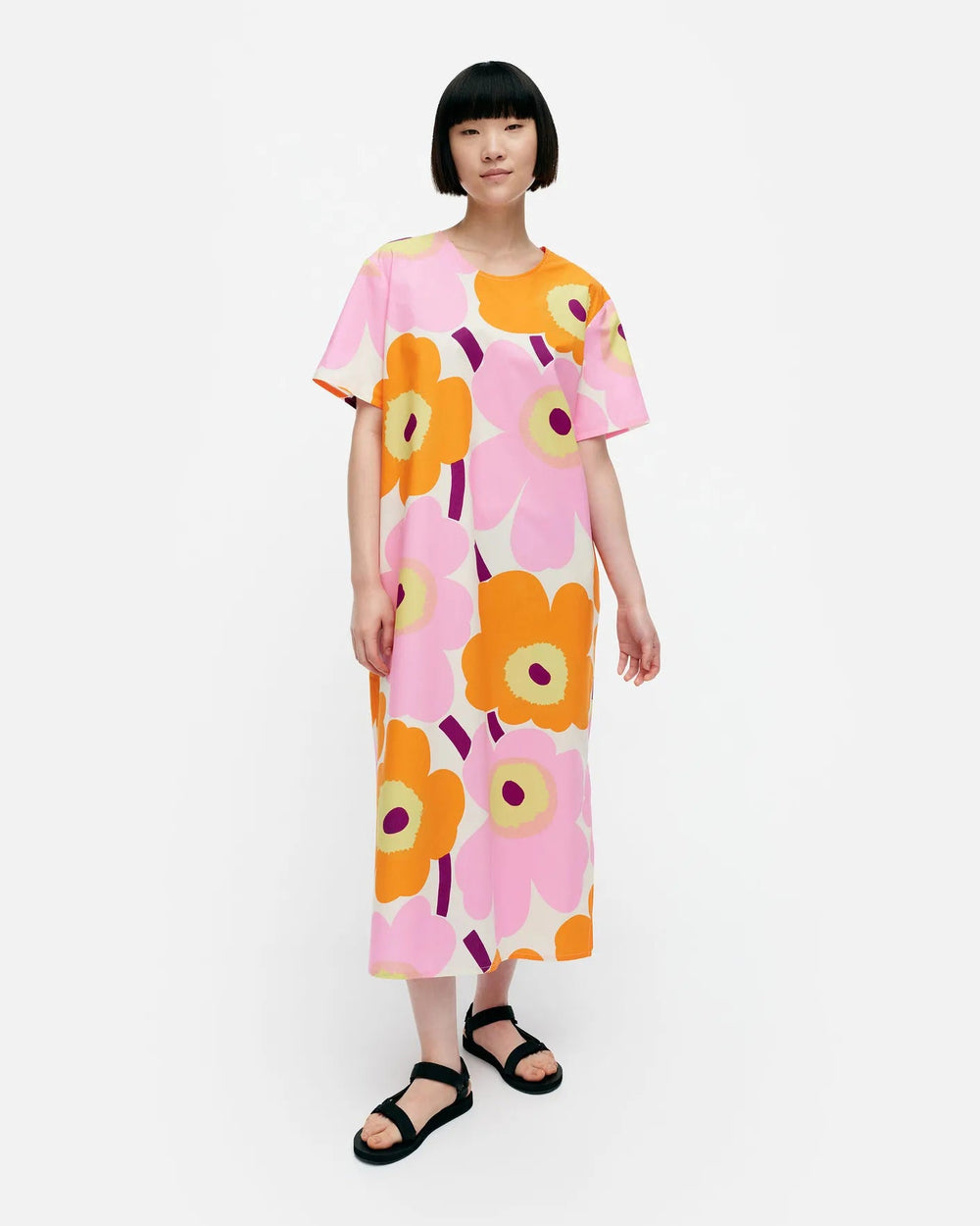 Kemut Unikko Short Sleeve Cotton Dress - pirkko. Marimekko