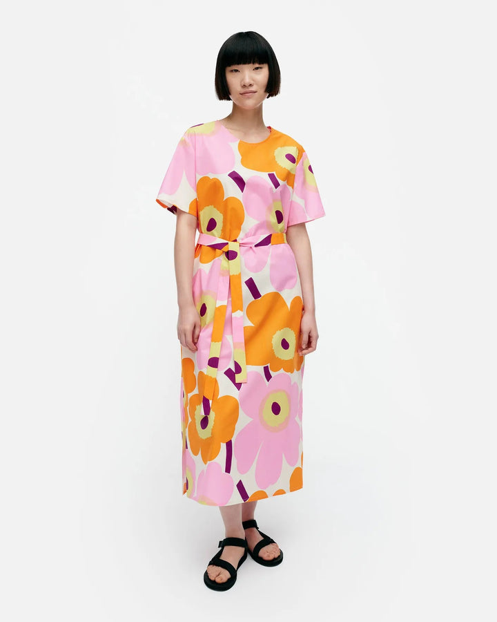 Kemut Unikko Short Sleeve Cotton Dress - pirkko. Marimekko