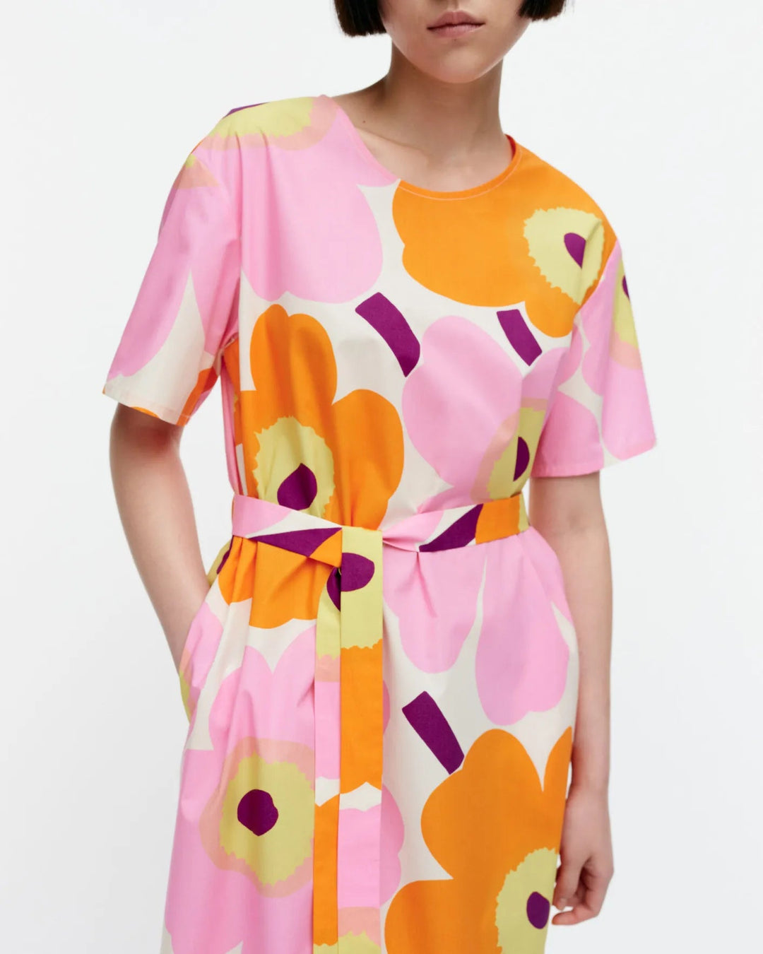 Kemut Unikko Short Sleeve Cotton Dress - pirkko. Marimekko