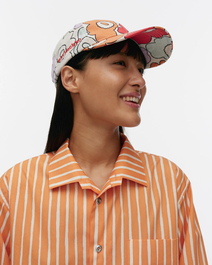 Kohde Piirto Unikko Hat | Off - white, Red Multi - pirkko. Marimekko