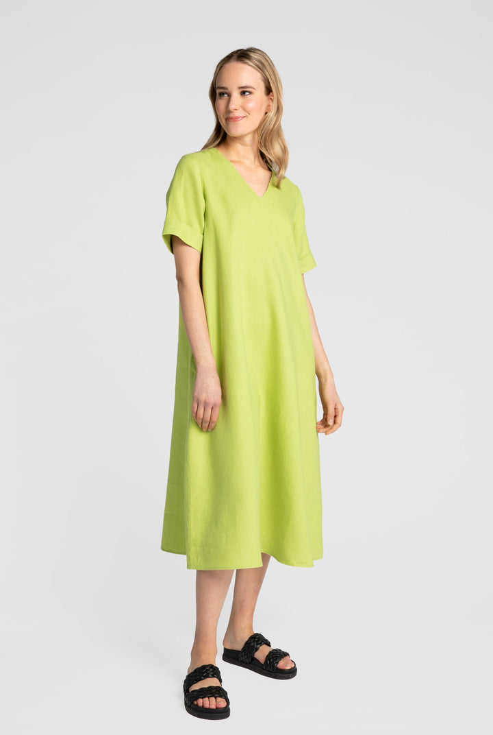 Kuusama Liv Linen Dress | Kiwi Green - pirkko. Kuusama