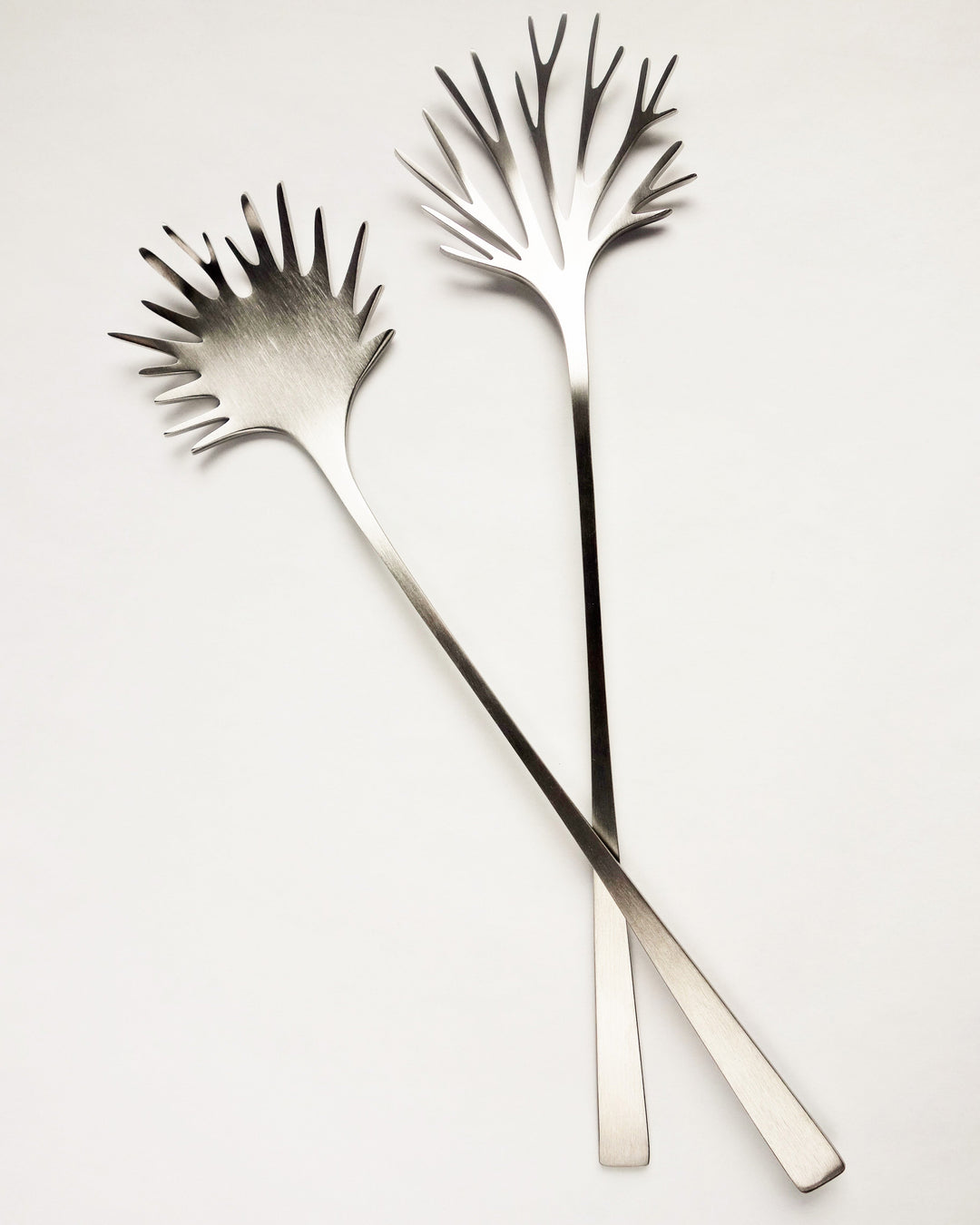 Latimeria | Salad Set | Brushed Stainless Steel - pirkko. Latimeria