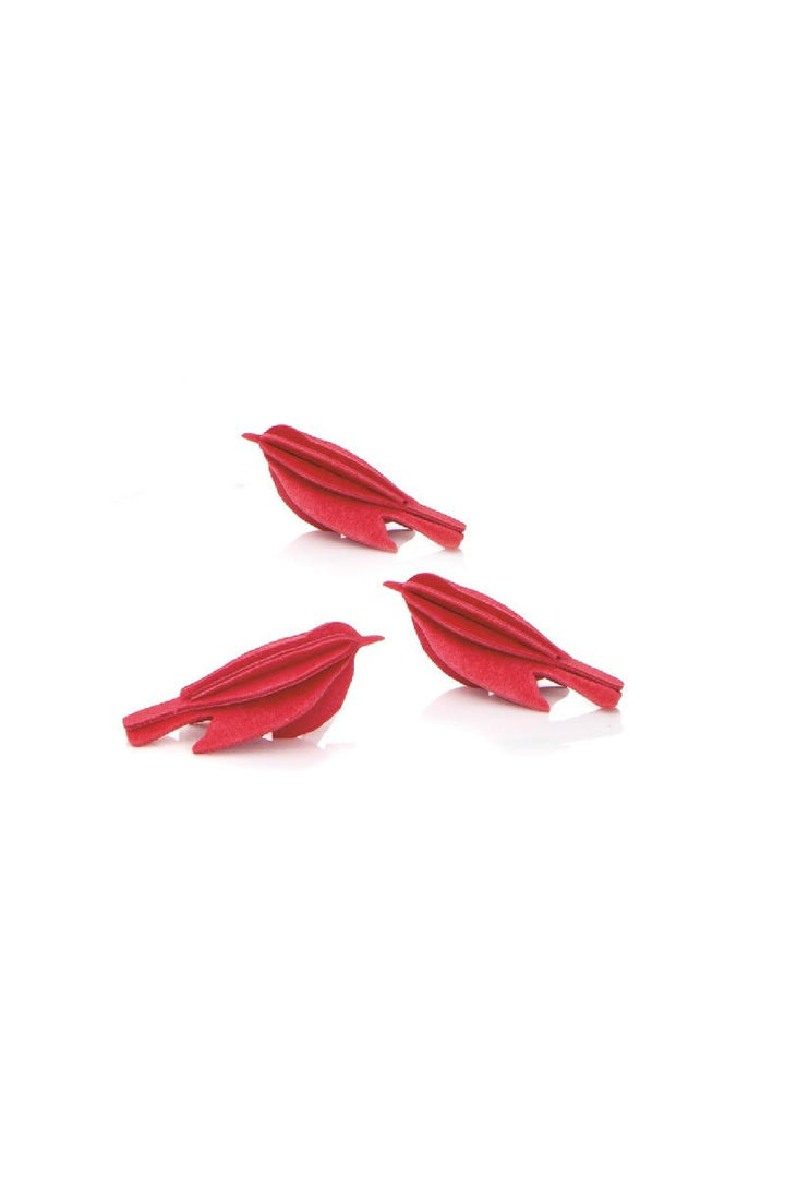 Lovi Mini Birds 5 cm, Bright Red - pirkko. LOVI