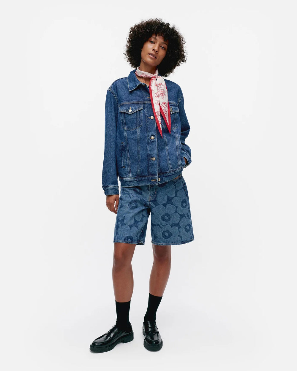Maridenim Murros Unikko Denim Jacket | Indigo - pirkko. Marimekko