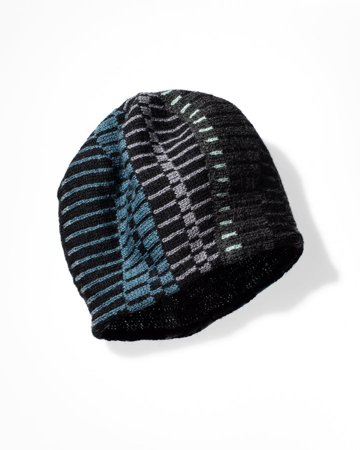 Marika Niskanen Wool Hat, Grey, Black, Blue - pirkko. Marika Niskanen
