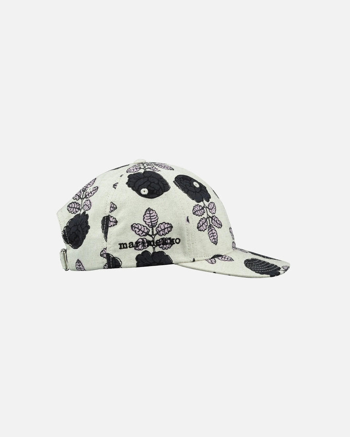 Marikekko | Kohde Vihkiruusu Hat | Off - white, Lilac, Black - pirkko. Marimekko