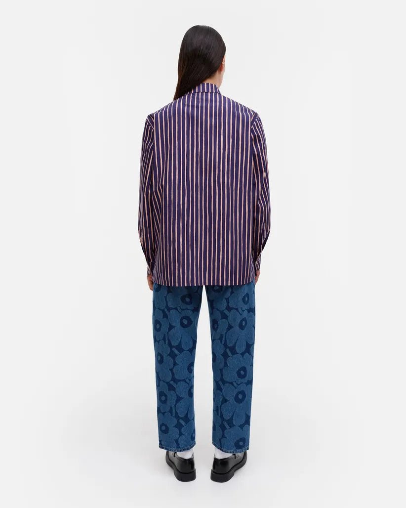 Marimekko | Jokapoika Shirt | Navy, Pink - pirkko. Marimekko