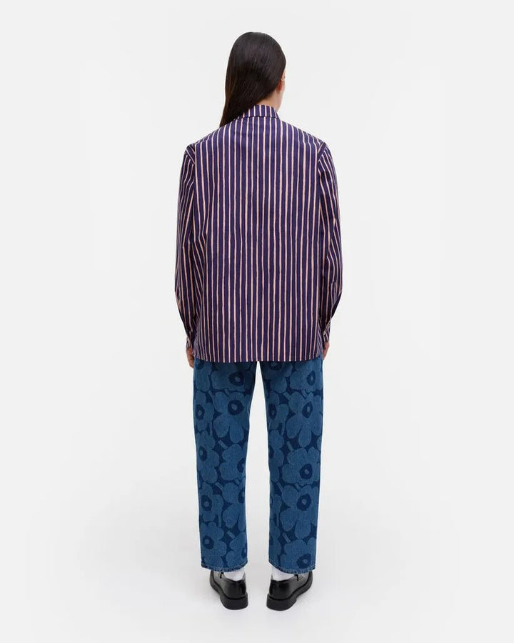 Marimekko | Jokapoika Shirt | Navy, Pink - pirkko. Marimekko