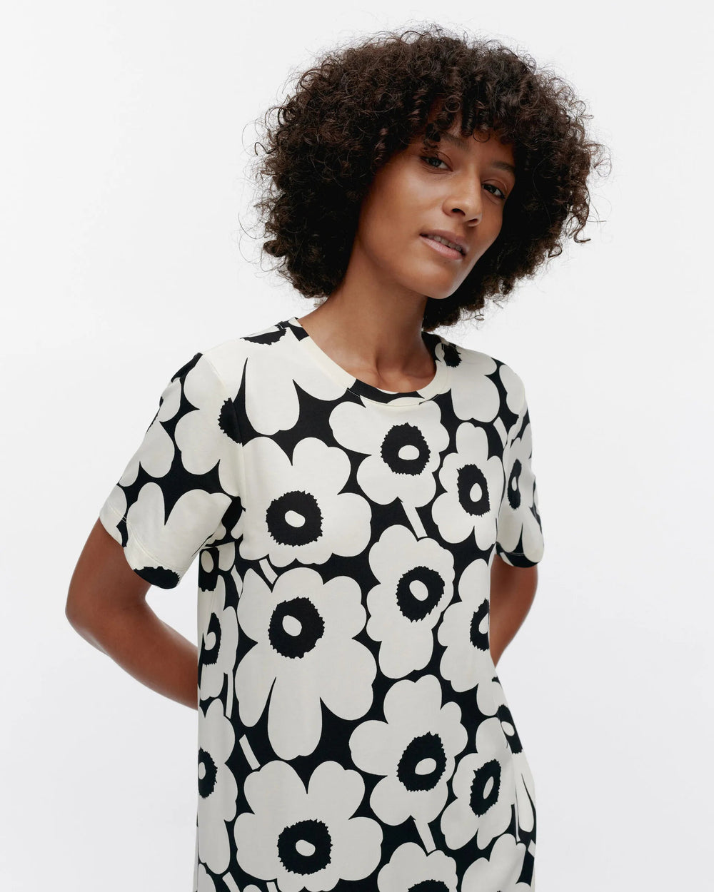 Marimekko | Pisteinen Unikko Jersey Dress | Black, White - pirkko. Marimekko