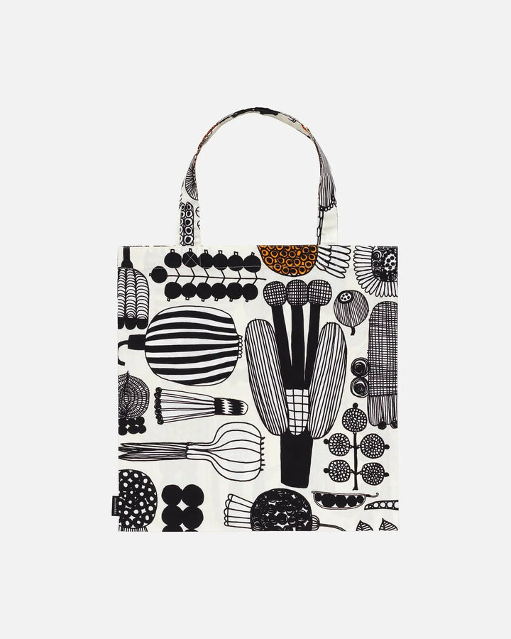 Marimekko | Puutarhurin Parhaat Bag | White, Black, Orange - pirkko. Marimekko