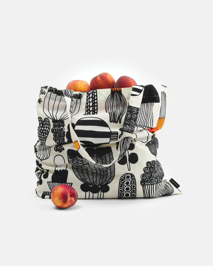 Marimekko | Puutarhurin Parhaat Bag | White, Black, Orange - pirkko. Marimekko