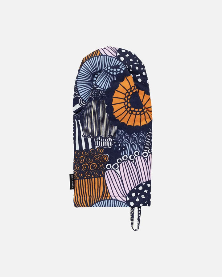 Marimekko | Siirtolapuutarha Oven Mitten | Orange Blue Multi - pirkko. Marimekko