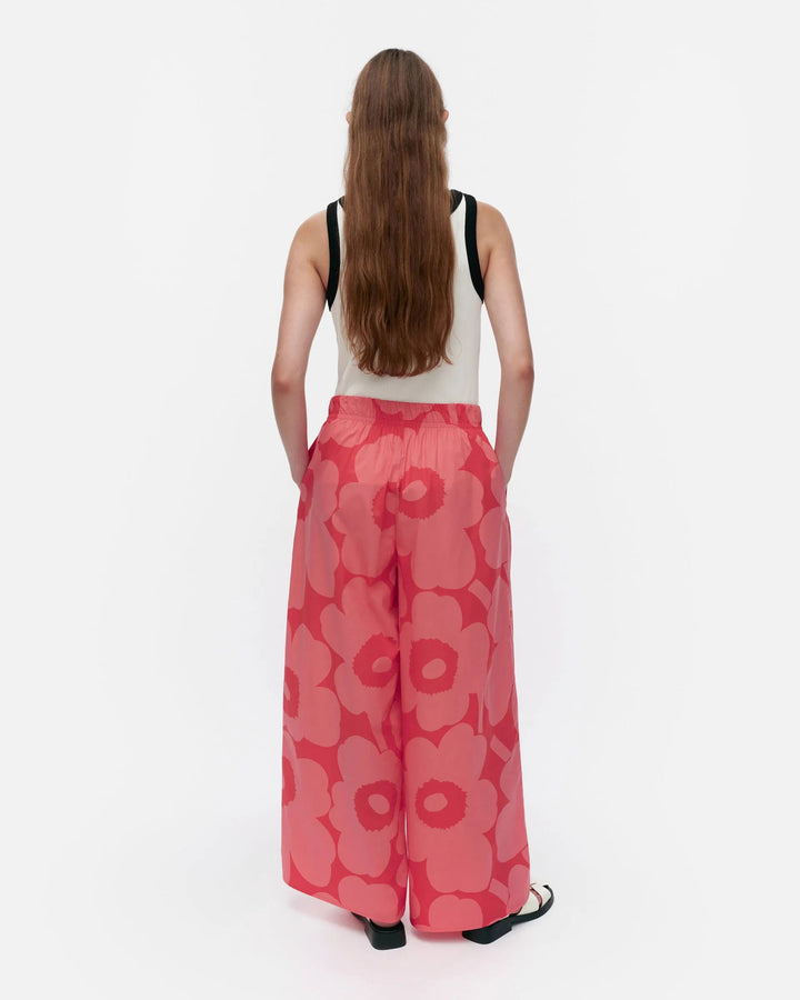 Marimekko | Voimakukka Unikko Cotton Pants | Red, Pink - pirkko. Marimekko