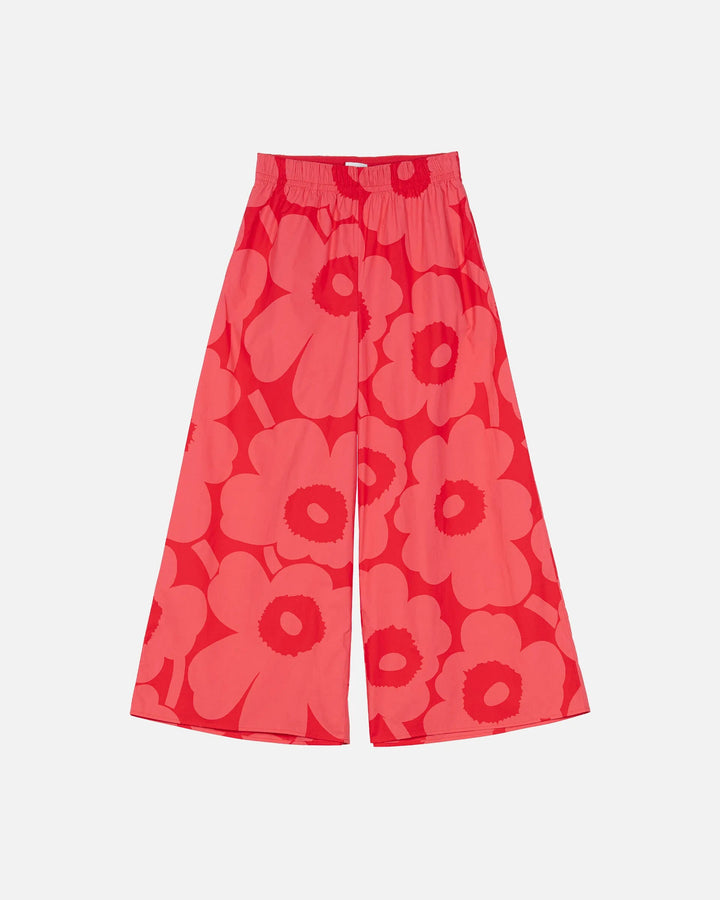 Marimekko | Voimakukka Unikko Cotton Pants | Red, Pink - pirkko. Marimekko
