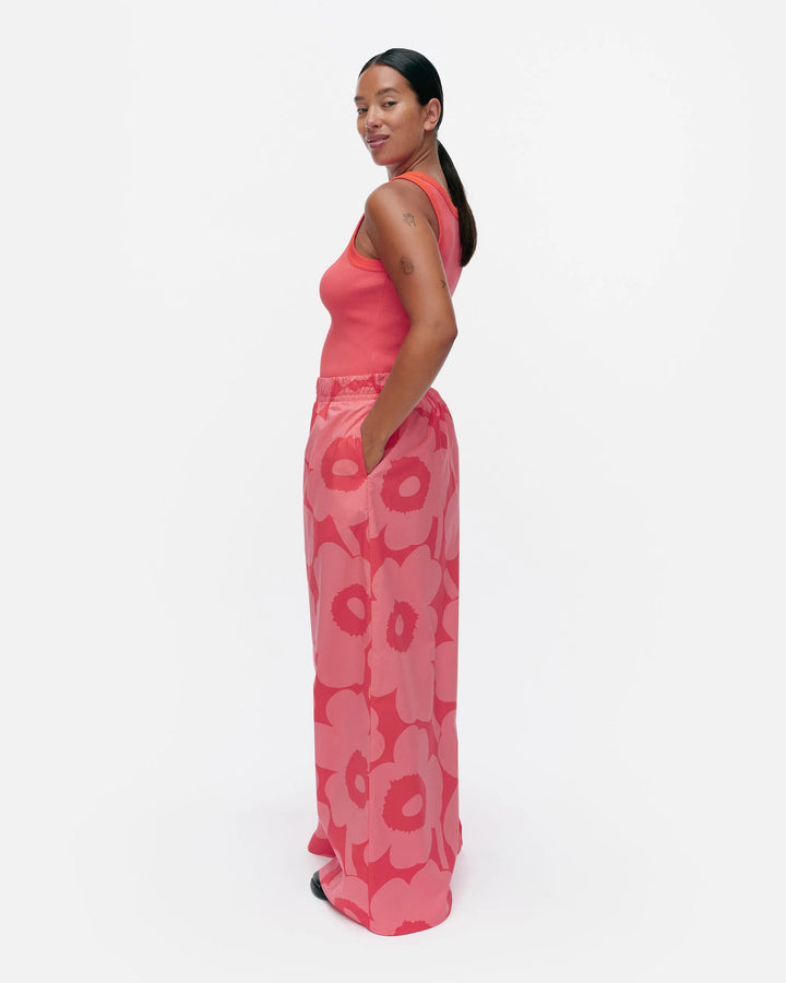 Marimekko | Voimakukka Unikko Cotton Pants | Red, Pink - pirkko. Marimekko