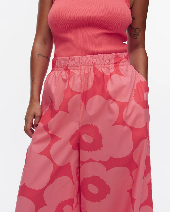 Marimekko | Voimakukka Unikko Cotton Pants | Red, Pink - pirkko. Marimekko