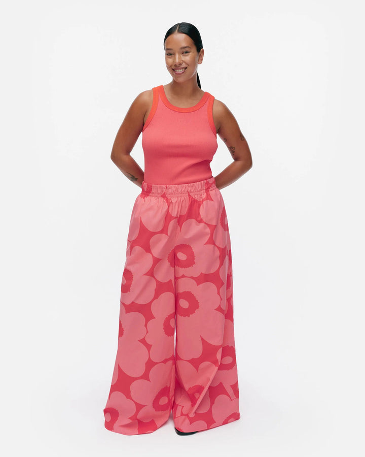 Marimekko | Voimakukka Unikko Cotton Pants | Red, Pink - pirkko. Marimekko