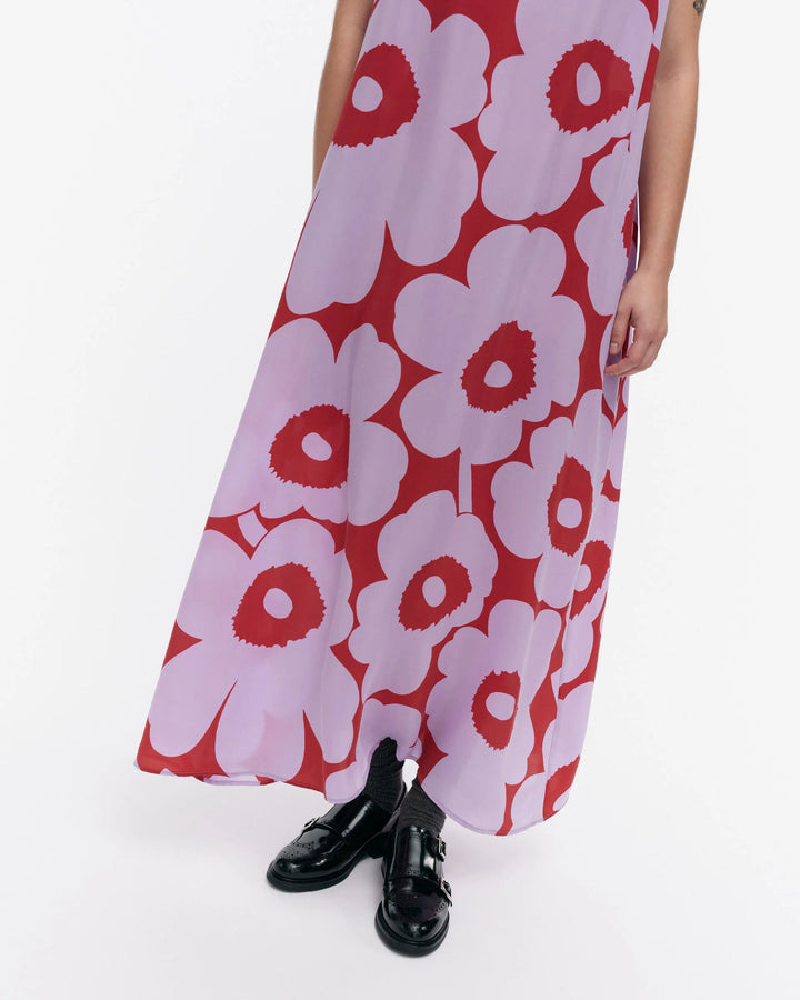 Migot Unikko Sleeveless Maxi Dress | Red, Lilac - pirkko. Marimekko