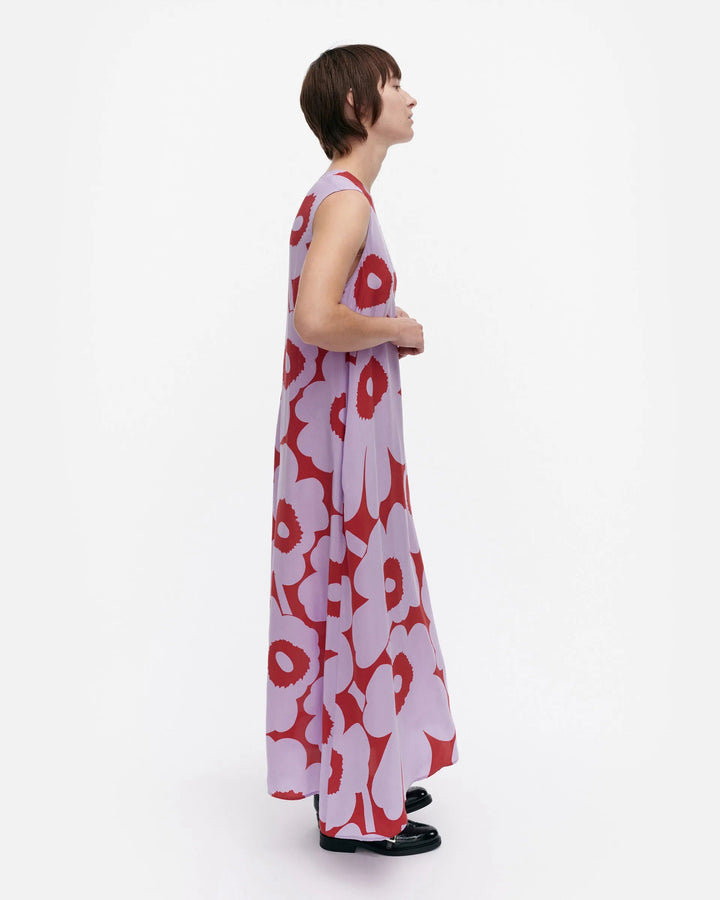 Migot Unikko Sleeveless Maxi Dress | Red, Lilac - pirkko. Marimekko