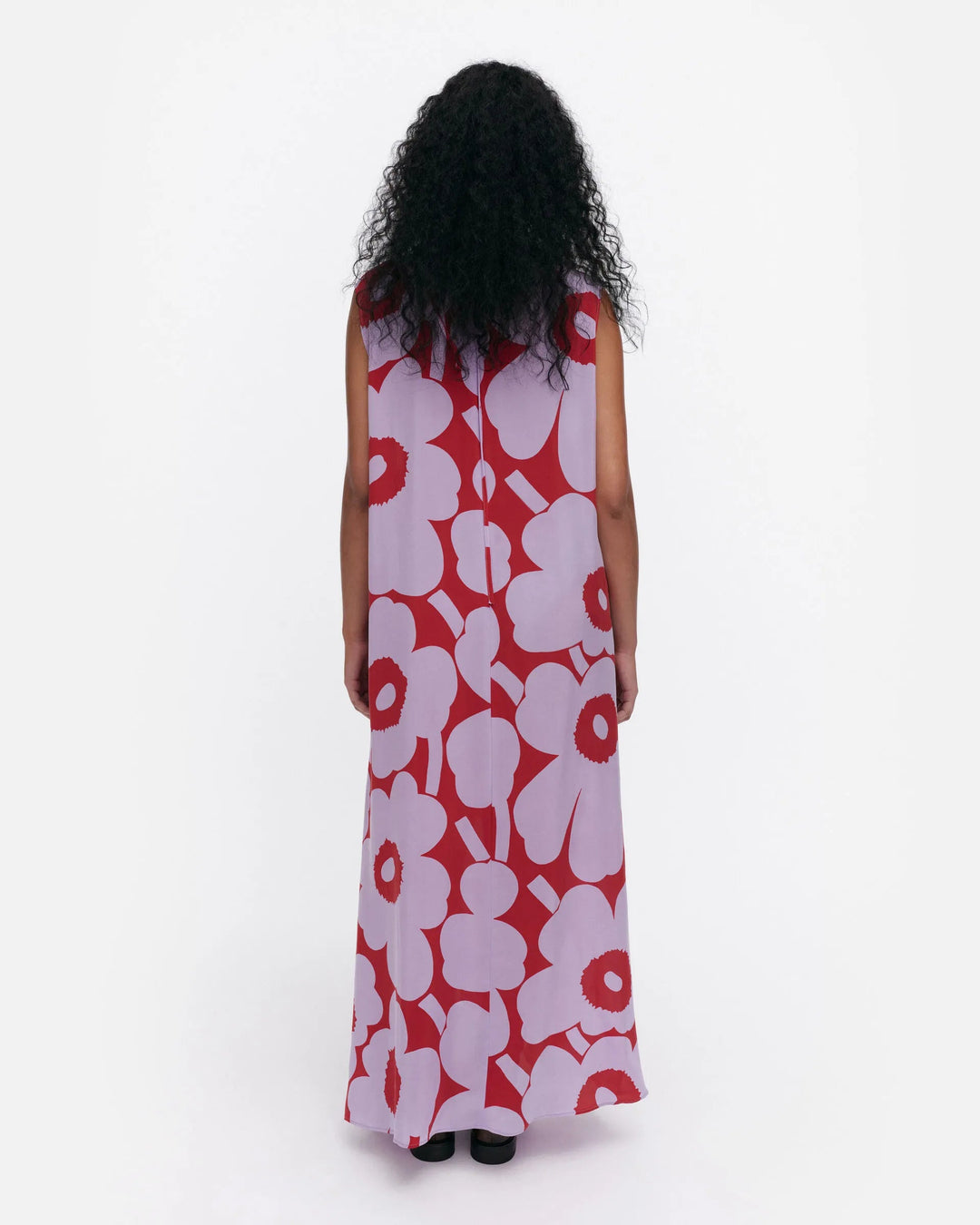 Marimekko Migot Unikko Sleeveless Maxi Dress | Red, Lilac - pirkko. Marimekko Migot Unikko Sleeveless Maxi Dress | Red, Lilac - pirkko.
