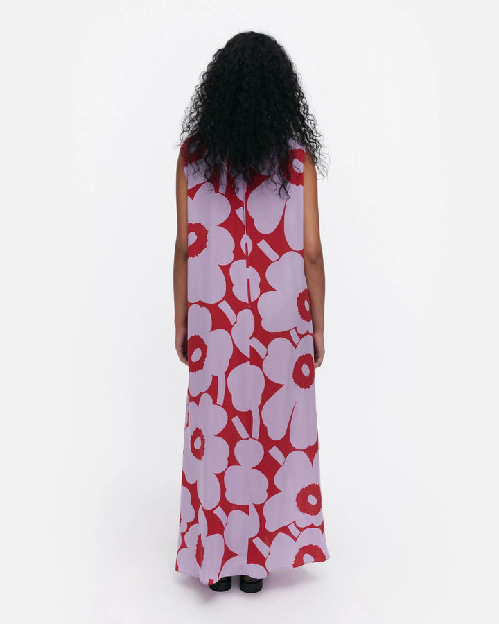 Migot Unikko Sleeveless Maxi Dress | Red, Lilac - pirkko. Marimekko