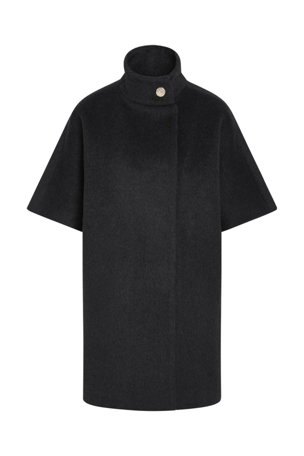PBO | Iceland Wool Alpaca Cape | Black Melange - pirkko. PBO