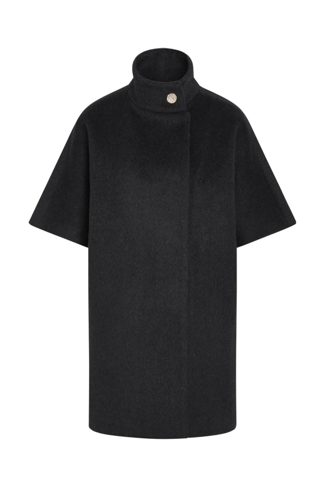 PBO | Iceland Wool Alpaca Cape | Black Melange - pirkko. PBO