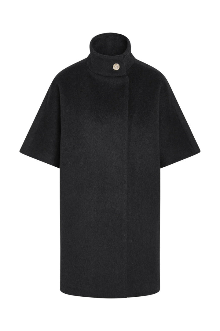 PBO | Iceland Wool Alpaca Cape | Black Melange - pirkko. PBO