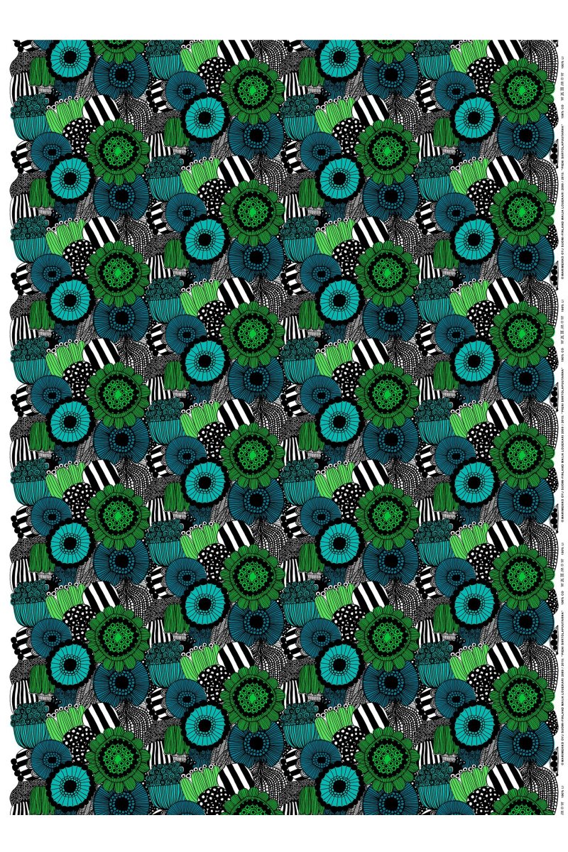 Pieni Siirtolapuutarha Cotton Fabric, 1 yd - pirkko. Marimekko