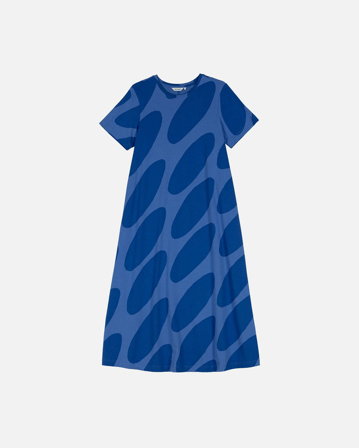 Pisteinen Linssi Jersey Dress | Blue, Dark Blue - pirkko. Marimekko