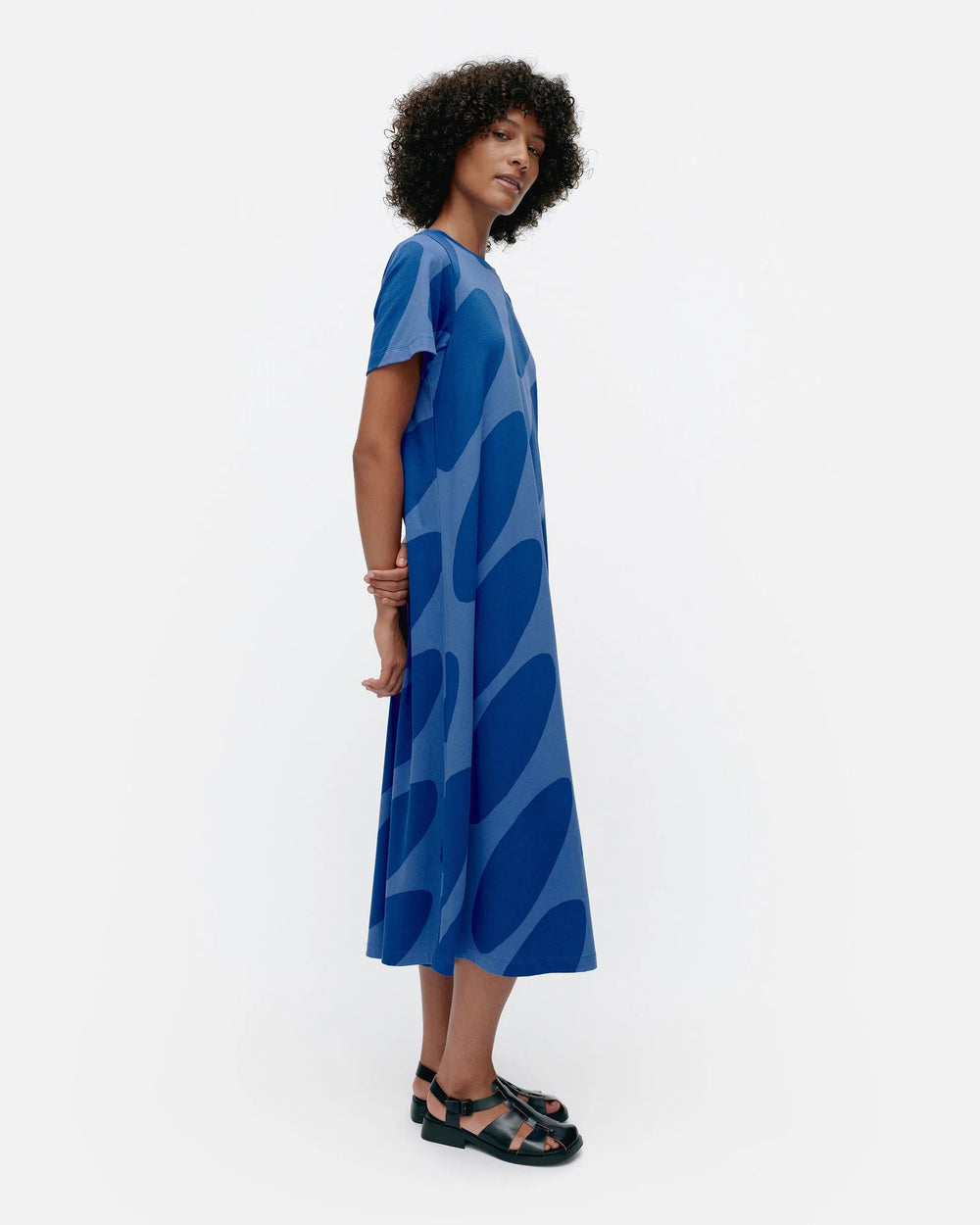 Pisteinen Linssi Jersey Dress | Blue, Dark Blue - pirkko. Marimekko