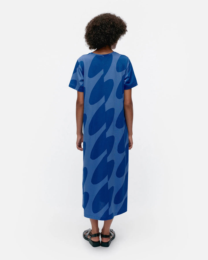 Pisteinen Linssi Jersey Dress | Blue, Dark Blue - pirkko. Marimekko