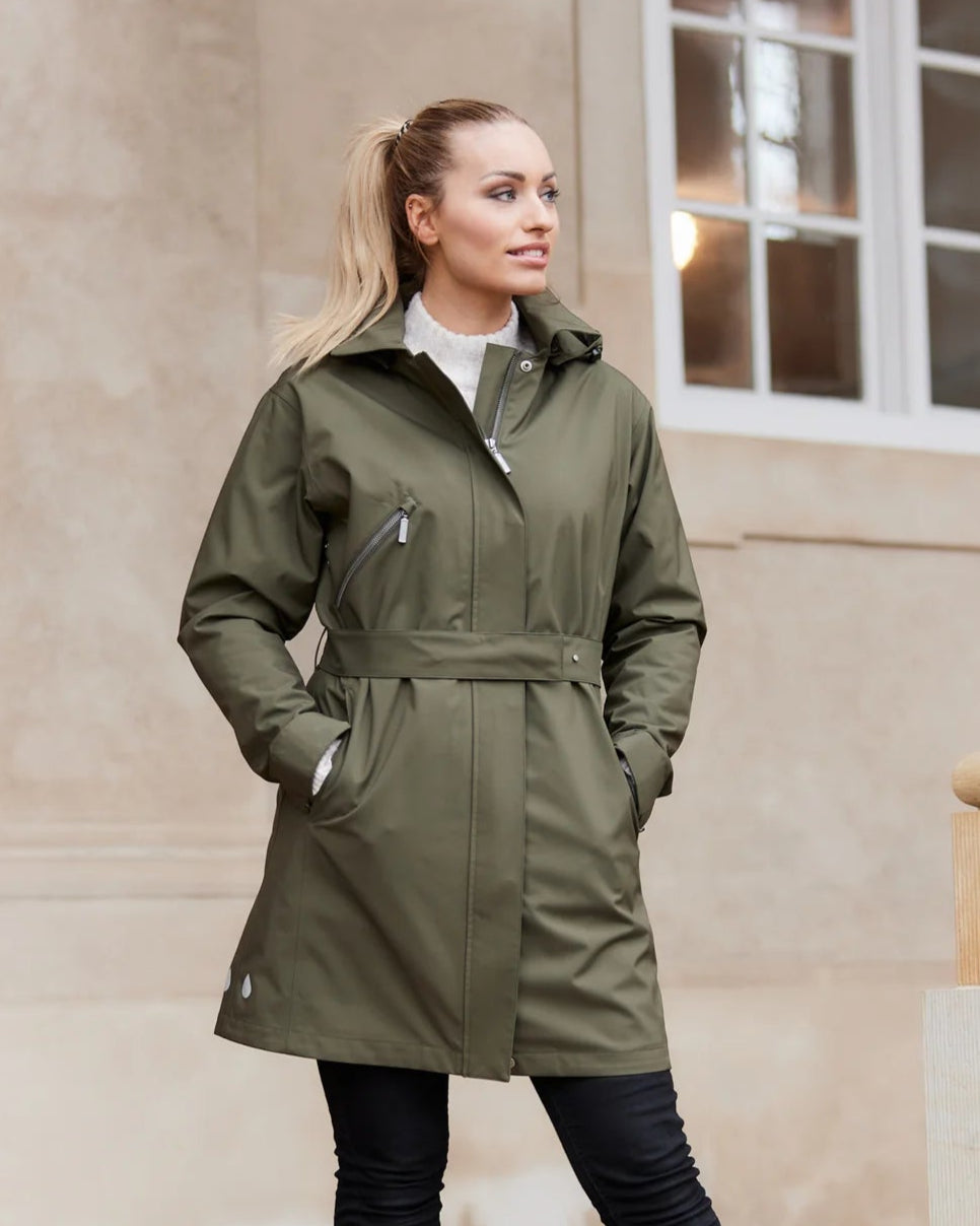 Regn | Grace Raincoat | Olive - pirkko. Regn