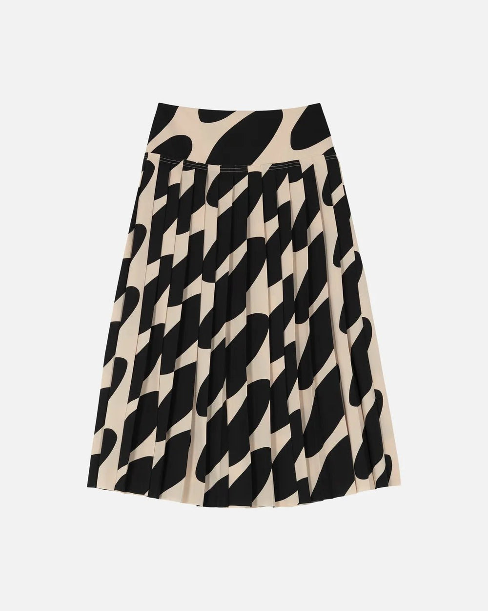 Slitti Linssi Plisse Skirt | Beige, Black - pirkko. Marimekko