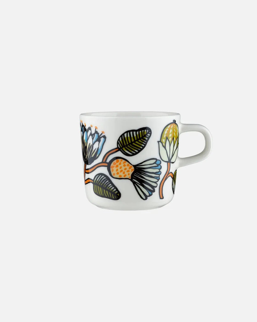 Marimekko Tiara Coffee Cup | 6.7oz | Orange Green Multi - pirkko.