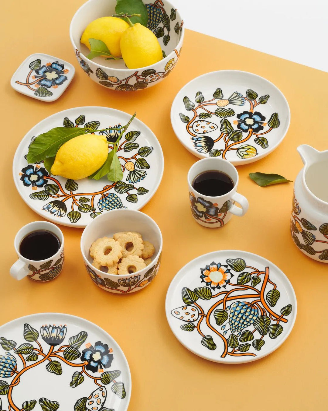 Marimekko Tiara Coffee Cup | 6.7oz | Orange Green Multi - pirkko. Marimekko Tiara Coffee Cup | 6.7oz | Orange Green Multi - pirkko.