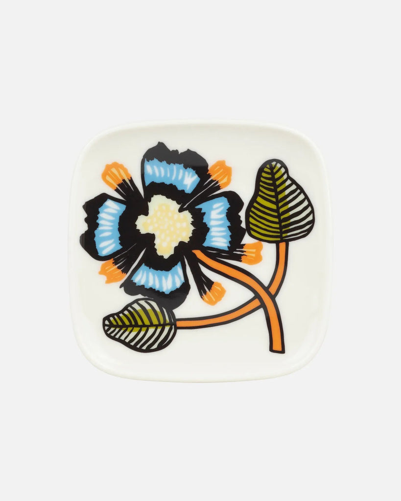 Marimekko Tiara Plate | Orange Green Multi | 4