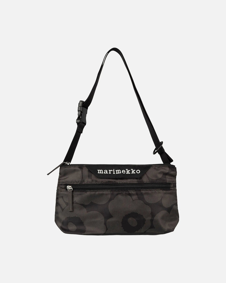 Unikko Small Crossbody Bag | Black, Dark Grey - pirkko. Marimekko