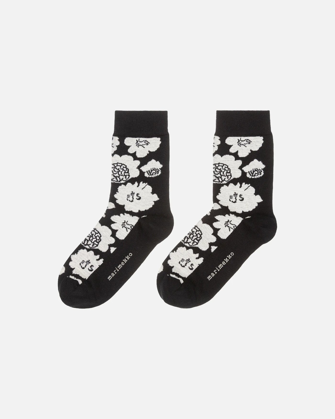 Kasvaa Pioni Socks, Black/Off White